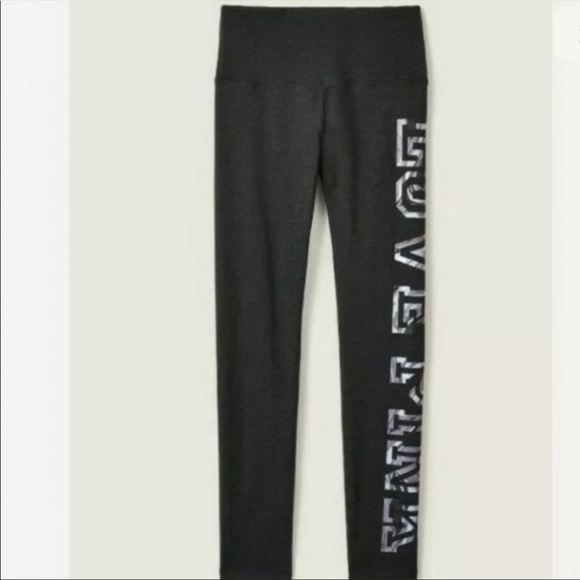 RARE💕VS PINK BLACK GREY MARBLE FILL LOGO COTTON LEGGINGS - Picture 6 of 10